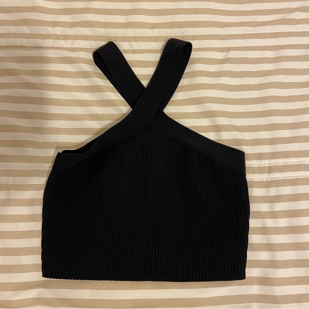 Sculpt Knit Criss Cross Cropped Tank